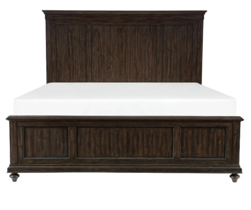 Cardona King Panel Bed in Driftwood Charcoal 1689K-1EK*