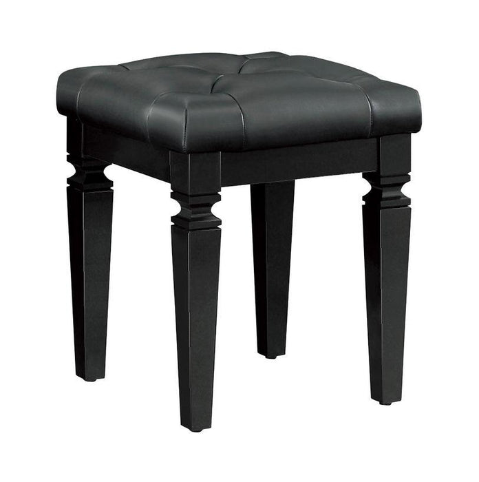 Allura Vanity Stool in Black 1916BK-14